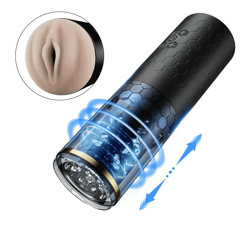 10 Thrusting Spinning Suction Cup Masturbation Cup - OORGA