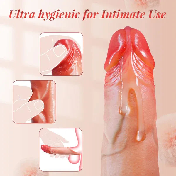 Realistic Vibrating Sleeve Dildo | 10-Mode Couples Enhancer