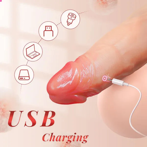 Realistic Vibrating Sleeve Dildo | 10-Mode Couples Enhancer