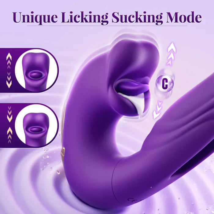 Clitoral Stimulator Vibrator | Mouth Biting & Tapping Rabbit Toy