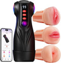 3 Sleeves Sets AI Sync Pocket Pussy Penis Pump with 9 Sucking & 9 Vibrating
