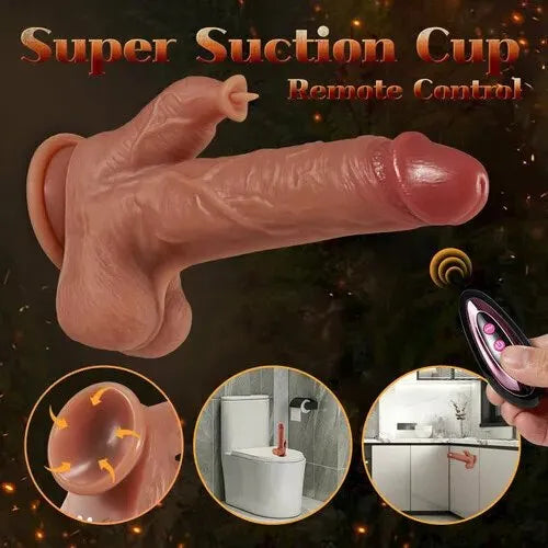 Silicone Thrusting Dildo | Licking Clitoral Stimulator 