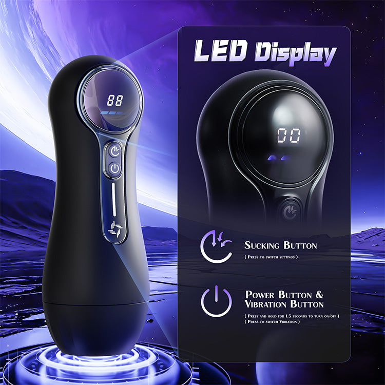 Bull Automatic Male Masturbator – 4 Suction Modes, 9 Vibrations, LED Display