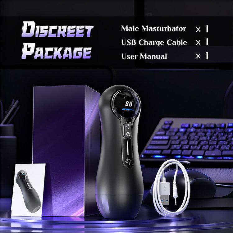 Bull Automatic Male Masturbator – 4 Suction Modes, 9 Vibrations, LED Display