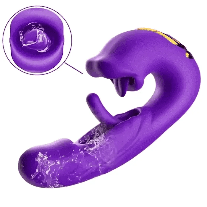 Clitoral Stimulator Vibrator | Mouth Biting & Tapping Rabbit Toy
