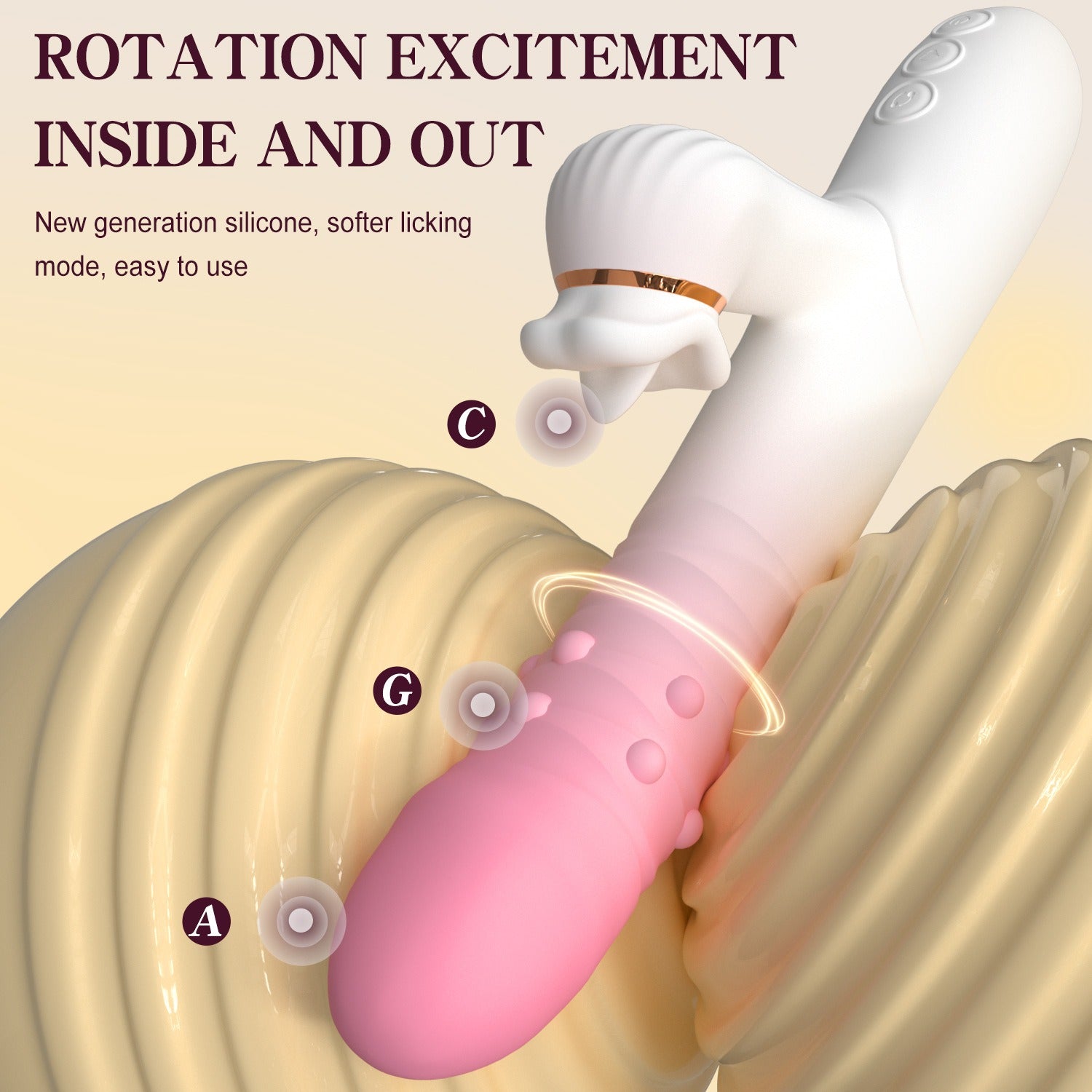 Dual-Rotation Thrusting Rose – 360° Bead Massage G-Spot Vibrator