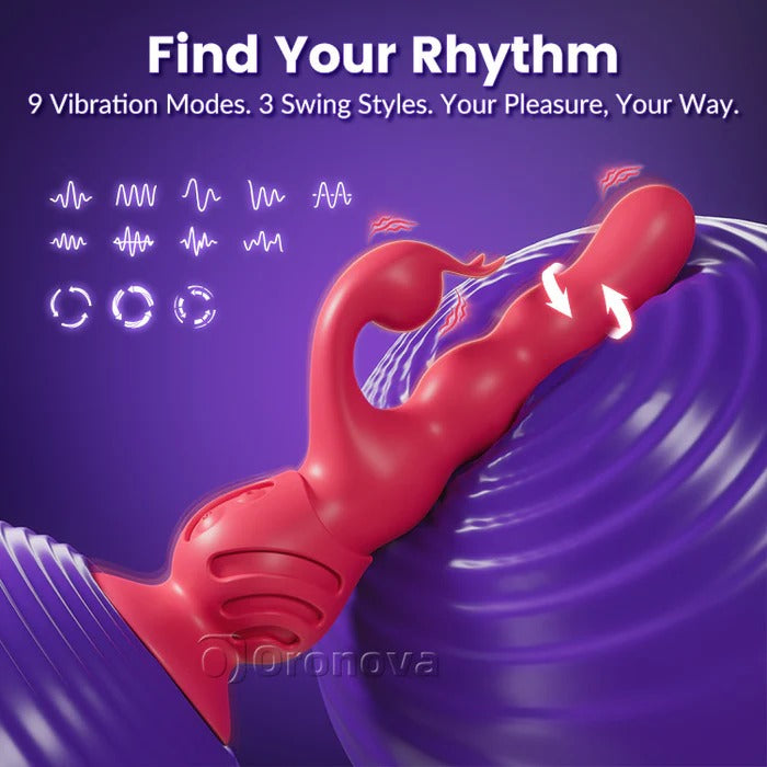 Kentaero Suction Cup Vibrator—Dual Stimulation for Clitoris and G-Spot, Waterproo