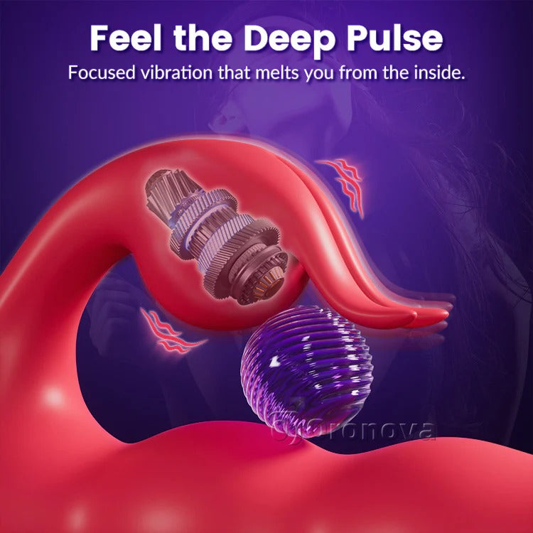 Kentaero Suction Cup Vibrator—Dual Stimulation for Clitoris and G-Spot, Waterproo