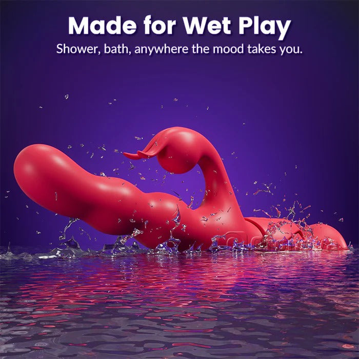 Kentaero Suction Cup Vibrator—Dual Stimulation for Clitoris and G-Spot, Waterproo