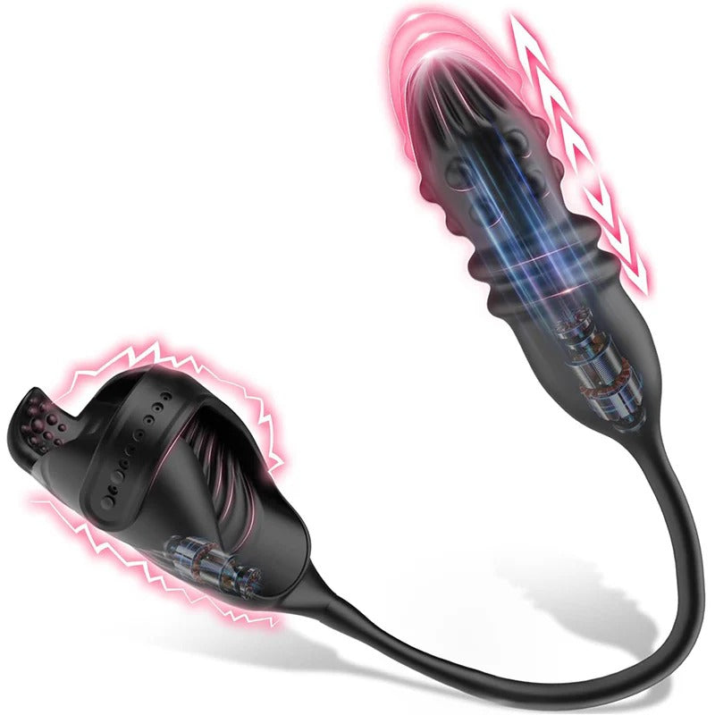 Thrusting & Vibrating Glans Trainer for Intense Penis and Anal Stimulation