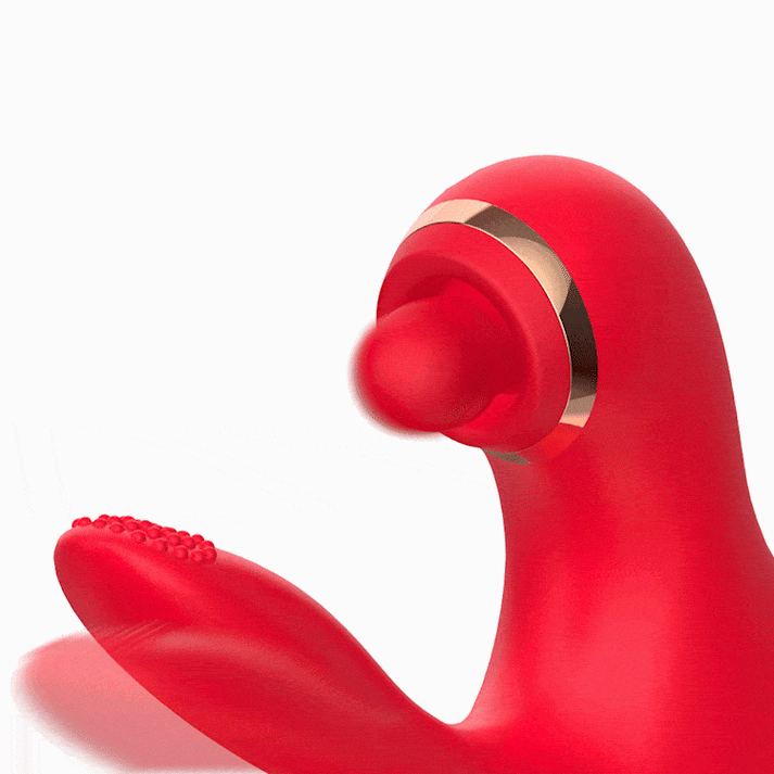 VibeMax-4 IN 1 Thrusting Vibrator with Licking, Vibration & Clit Tapping