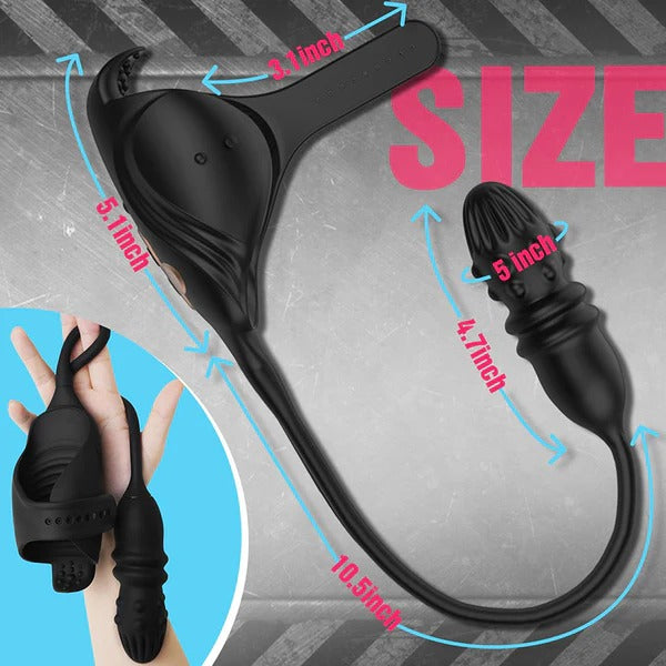 Thrusting & Vibrating Glans Trainer for Intense Penis and Anal Stimulation