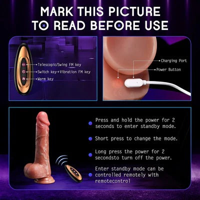 MASK ThrustMaster 9X — Heated RealFeel Swinging & Thrusting Dildo (8.66”)