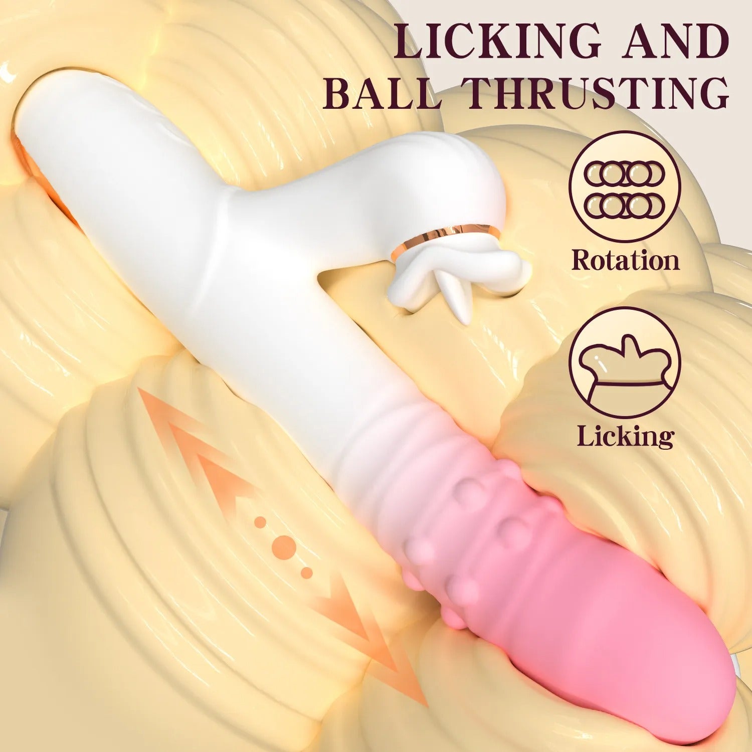 Dual-Rotation Thrusting Rose – 360° Bead Massage G-Spot Vibrator